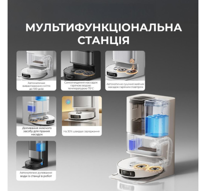 Робот-пилосос з вологим прибиранням Dreame L40 Ultra AE Black (RLL77SE-Bl)