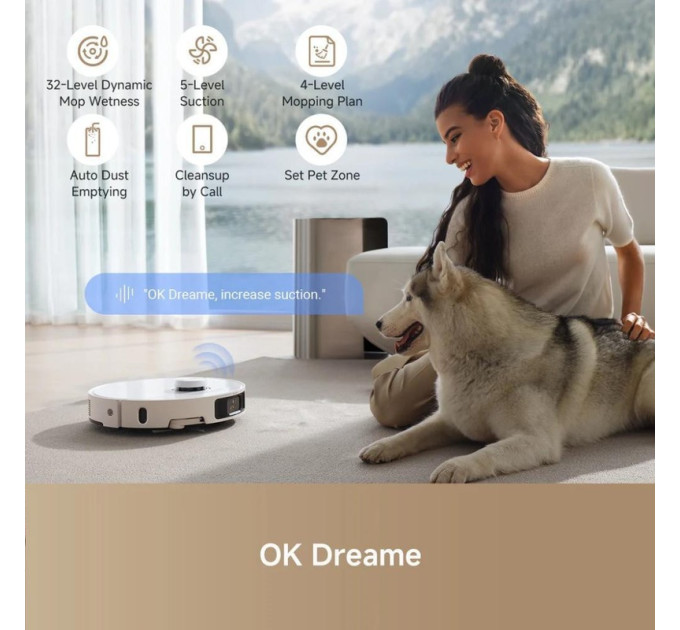 Робот-пилосос з вологим прибиранням Dreame L40 Ultra CE White