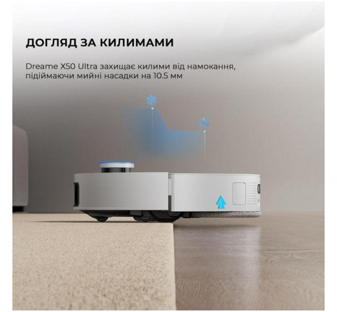 Робот-пилосос з вологим прибиранням Dreame X50 Ultra White (RLX85CE-6-Wh)