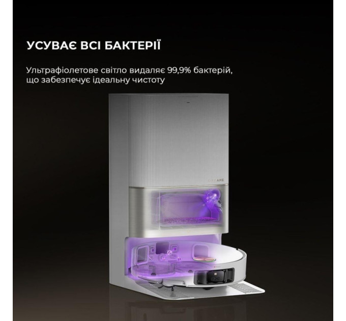 Робот-пилосос з вологим прибиранням Dreame X50 Ultra White (RLX85CE-6-Wh)