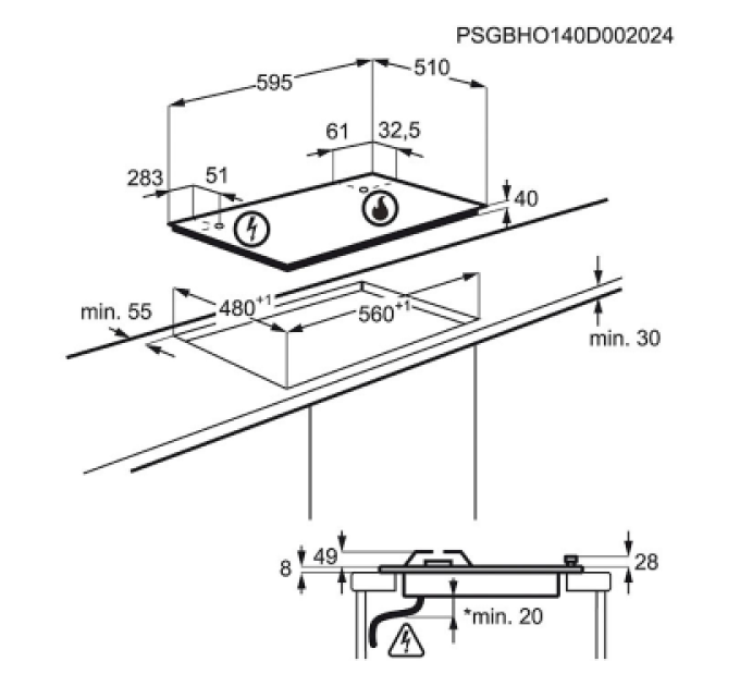 Варильна поверхня Electrolux EGS6426SX