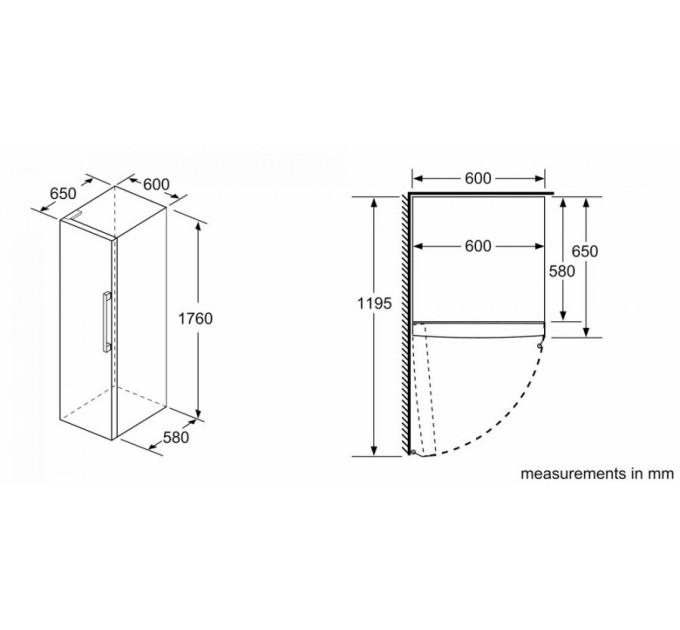 Холодильна камера Bosch KSV33VLEP