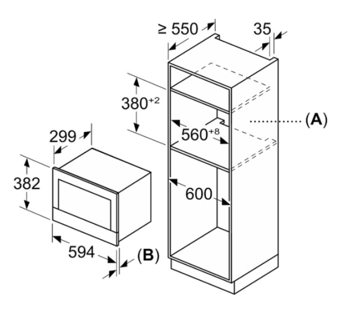 Мікрохвильовка з грилем Bosch BER7321B1