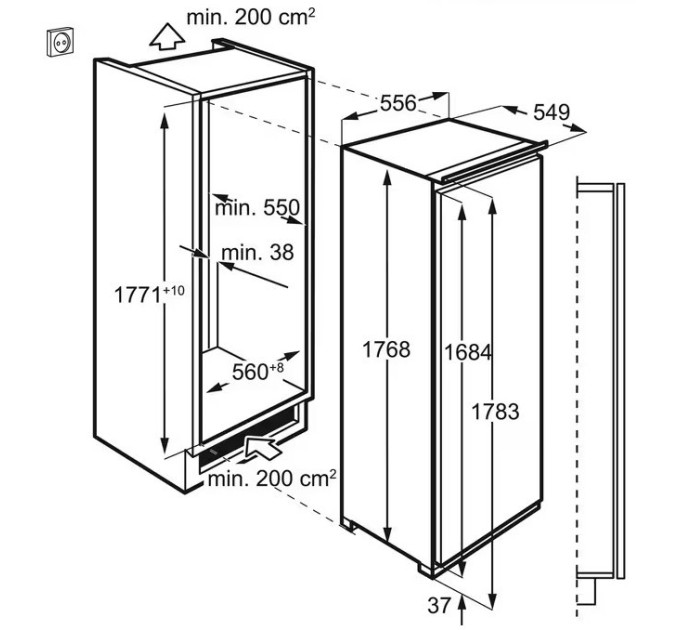Морозильна камера AEG ABE818E6NC