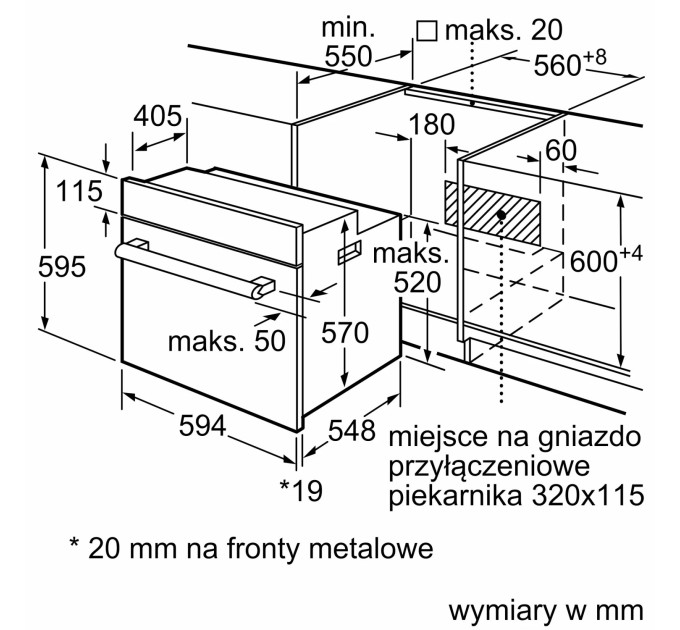Духовка електрична Bosch HBF114ES0