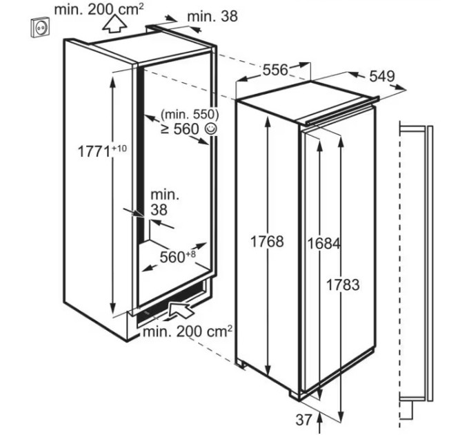 Морозильна камера AEG ABE818E6NC