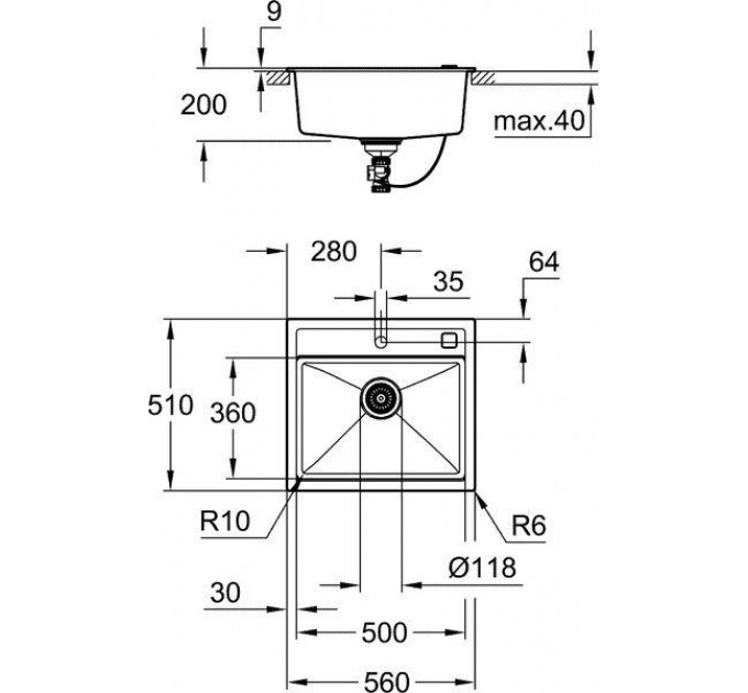 Кухонна мийка GROHE K700 31651AP0