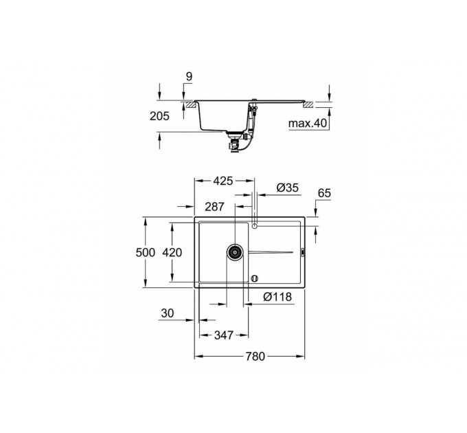 Кухонна мийка GROHE K400 31639AP0