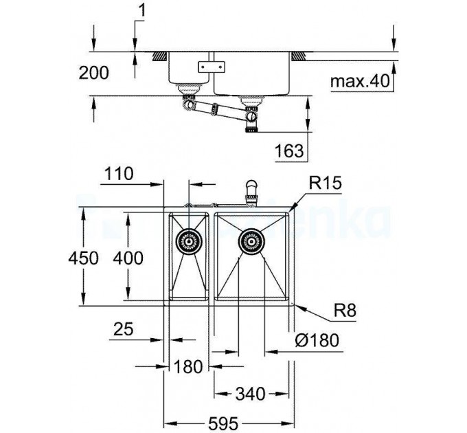 Кухонна мийка GROHE K700u 31576SD1